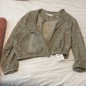 Zara Olive Green Bomber Jacket